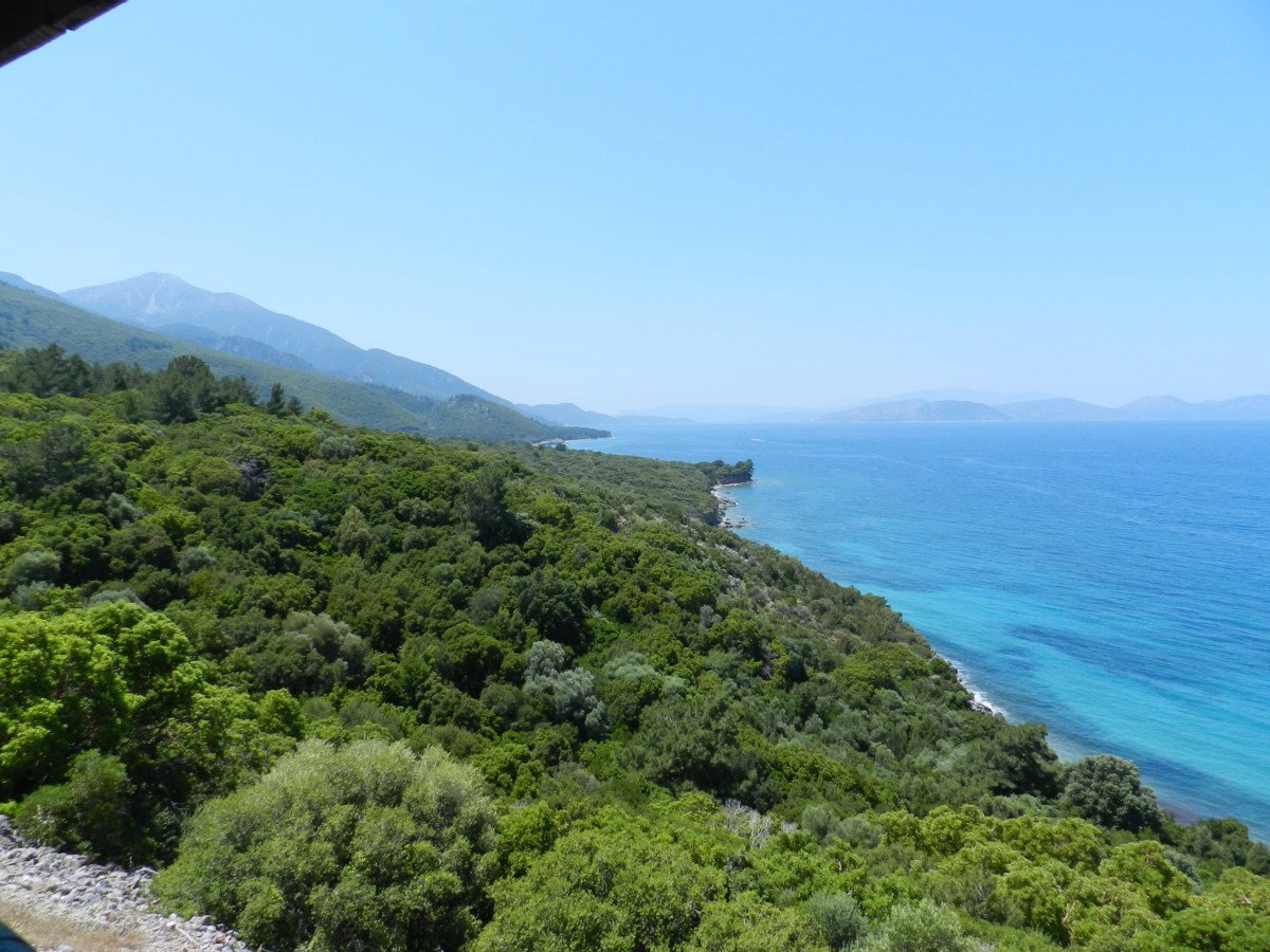 View of Aegean Sea from Milli National Park on the Dilek Peninsula in Turkey, near Kusadasi